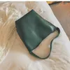 Sacos de noite Nigedu Grande Mulheres Bolsa De Luxo Designer Bolsa De Ombro Para Feminino Big Chain Bucket PU Couro Versátil Lady Totes Verde