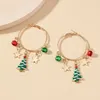 Dangle Earrings Christmas Jewelry Old Man Gift Tree Metal Fishing Women's Girls Year Dress Accessorie