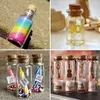 Förvaringsflaskor injektionsflaskor med glasflaskdrotning meddelande gynnar dekor set kork för prylar bröllop mini grus