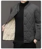 Donsparka's voor heren Hoge kwaliteit herfst en winter Heren Licht luxe Lamsfluweel Effen Kleur Lange mouwen Warm katoenen jack Casual verdikking 231215