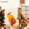 Wijnglazen 16oz Kerst Koffiemokken Bierblikje Glazen beker met deksel en rietje Kerstboom Elanden Tumbler Drinkglaswerk Drinkgerei Pot Geschenken 231216