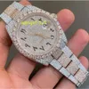 2022 Hip Hop Jewelry Custom Moissanite Watch Luxury VVS Moissanite Diamond Iced Out Bling Watch for Gift