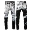 Designer de calças jeans roxas dos homens calças de brim roxas designer jean calças masculinas design reto retro streetwear roxo marca jeans pant