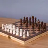 Chess Games Giant Wooden Chess Two-Player Competitive Game Chess Magnetic Walnut Folding Board Inside Stores 39-39cm Gifts For Family Games 231215