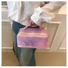 Bolsas de cosméticos Estuches Bolsa transparente Cremallera de gran capacidad Bolsa de maquillaje PVC Impermeable Baño Bolsa de lavado Artículos de tocador de viaje Organizador Bolsos 231216