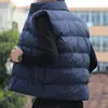 Gilets pour hommes Gilet rembourré en coton Automne et hiver Vestes sans manches chaudes Col montant Épaissi Tendance Hommes Down Gilet Veste