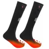 Chaussettes de sport Chaussettes chauffantes 5 V avec 3 températures réglables 4000 mAh Sport de plein air Chauffe-pieds chauffant thermique Sports de ski pour hommes femmes 231216