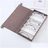 Jewelry Pouches, Bags Jewelry Pouches Bags Stylish 6 Grids Eyeglasses Case Box Storage Display Portable Organizer Tray For Sunglass Sh Dh7Yv