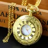 Pocket Watches Luxury Gold Vintage Quartz Watch Womens and Mens smycken Pendant Accessories Reloj Bolsillo Digital 231216