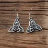 Kolczyki Dangle Triple Moon Bogini kolczyki triquetra pentacle biżuteria