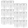 Opslagflessen 12 Stuks Aluminium Deksel Mason Jars Kleine Inblikken Doorzichtige Container Huishoudelijke Honing Verzegeld Met Deksels Multifunctioneel Voedsel