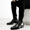 Stivali Chelsea Boots Uomo Nero Marrone Business Scarpe corte da uomo con stivaletti fatti a mano Zapatos Hombre 231216