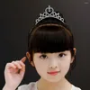 Accessori per capelli 1 pezzo per bambini ragazze donna principessa fascia per capelli corona per feste fascia per tiara con diamanti in cristallo