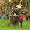 Decorações de jardim cemitério estaca lápides para metal sinal cruz decoração à terra ferro memorial sinais marcadores sematary