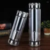 Vattenflaskor högkvalitativ affärstyp dubbel väggglas tumlar flaska med rostfritt stål te infuserfilter