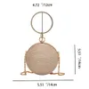 Evening Bags Round Ball Clutch Handbag Lady Bag Chain Shoulder Purse For Lipstick Circular Ring Weding Wallet 231216