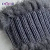 Headbands ENJOYFUR Women Winter Fur Headband Knitted Natural Mink Fur Female Headwear Fashion lady Designer Elastic Hair Accessories 231215