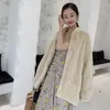 Dresses Faux Fur Coat Fake Mink For Girls With Thick Warm Luxury Mink Short Women's Autumn Winter 2022 New Free Shippingbeige Jacket Fox