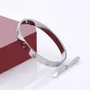 Bracciale rigido da uomo e da donna, bracciale con cacciavite Love, design classico a C, gioielli in acciaio al titanio, colorfast ipoallergenico186o