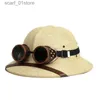 Szerokie brzeg kapelusze wiadra kapelusze rodzica-dziecko nowość Wietnam War Army Str hat steampunk hełm rdzeń sun hat men men okulary safari dżungli górnicy cl231216