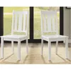 Camp Furniture Bankston Lot de 2 chaises de salle à manger en bois Blanc pour balcon intérieur et jardin