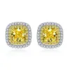 Designer Earring Women S925 Sterling Silver Stud Earrings Fashion Woman Ear Ring Womens Yellow Pink Diamond Earings 2 25CT Zircon 234B