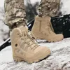 Boots vinter varm päls taktisk militär stridsstövlar män äkta läder amerikansk armé jakt vandring camping bergsklättring arbetsskor 231216