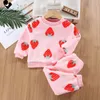 Pajamas Autumn Winter Kids Thick Warm Flannel Pajama Sets Baby Boys Girls Cartoon Long Sleeve O neck Clothing Sleepwear Pyjamas 231215