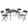 Camp Furniture Mainstays 5 Piece Resin Card Table And Four Chairs Set