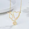 Collana con nome personalizzato per gioielli da donna in acciaio inossidabile Collana con ciondolo stetoscopio in oro personalizzato Targhetta regalo medico 231226