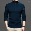 Maglioni da uomo Mens dolcevita maglione di lana di cachemire 2023 inverno moda spessa cerniera maglioni uomo collo alto puro caldo vestiti in maglia