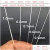 Kordon tel 20roll 0.4-1.0mm şeffaf esnek elastik halat ipi kablo boncuk boncukları mücevher yapım bilezik kolye damlası dho2j