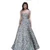 2024 Luxury Silver Sequins Celebrity Evening Dress Sexy Spaghetti Strap A-line Sleeveless Floor Length Glitter Beading Lady Prom Party Gowns Robe De Soiree
