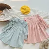 Flicka klänningar baby höst vintage klänning prinsessan broderi spets barn födelsedagsfest jacquard spädbarn barn kläder 2-7y