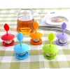 Silicone Tea Infuser Sweet Leaf Cute Teapot Filter Teapot with Drop Tray Herbal Tea Coffee Filter Drinkware Tea Strainer 1216