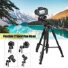 アクセサリーAndoer 157cm Tripod Horizo​​ntal Camera Tripod Standアルミニウム合金5kgペイロード1/4in電話クランプキャリーバッグビデオ録画用