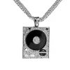 DJ Fonograaf Grote Hanger Ketting Mannen Sieraden Hiphop Ketting Goud Zilver Kleur Muziek Hip Hop Rock Rap Kettingen Heren Jewellery2518