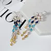 Boucles d'oreilles pendantes SENYU tendance couleur longue gland boucle d'oreille beaux nuages conception de perles charme exquis mariage Dubaï mariée anniversaire bijoux