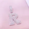 2024 Sterling Hip Fine Bijoux Lettres S Moissanite Vermeil Colliers Glacé Sier Collier Initial Hommes VVS Diamant Pendentif Hop