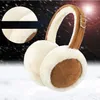 Ear muffs macio mais quente inverno pelúcia quente earmuffs para mulheres homens dobrável cor sólida earflap ao ar livre proteção fria earmuffs 231216