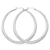 Hoop & Huggie Real 18K Gold Sier Plated Big Hoop Earrings For Women Large Stainless Steel Round Circle Hoops Earring Lightweight No Fa Dhhx7