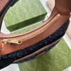 7A Mirror Quality Women Shoulder Bag 726843 Zipper Open Underarm Bag with Genuine Leather Canvas Panel G Letter Designer Bag