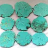 5pcs Turquoise Slab turquoise stone cabochon card slab form Veins flat nuggets bead finding 30-100mm4 high quality230b