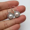 Dangle Earrings Real White Natural Freshwater Pearl For Women 925 Sterling Silver Girl Birthday Gift