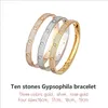 Bracelet de créateur bracelets amour bracelets de tennis de luxe femmes en acier inoxydable rose or couple plein diamant bijoux de mode valenti272H