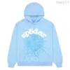 Sweats à capuche pour hommes 2023 New Sky Blue Sp5der Hoodie Men Femmes 1 Hip Hop Young Thug Spider World Wide 555555 Imprimer Pullover Hoody Light 9pbt