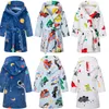 Ręczniki szaty dla dzieci szaty kąpielowe flanelowe zimowe dzieci śpiące szaty niemowlęcia pijamas koszuci nocne dla chłopców dziewczęta piżamą 2-12 lat ubrania dla niemowląt 231215