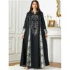 Etnische kleding Abaya moslimvrouwen lange lovertjes avondjurk Eid Ramadan mode Marokkaanse kaftan islamitisch