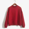 Sweats à capuche pour femmes Sweatshirts Femme Sweet Korean Oneck Pulls tricotés Épais Automne Hiver Couleur Bonbon Lâche Solide Vêtements 231215