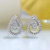 Boucles d'oreilles uniques en diamant pour femmes, en argent Sterling 925, fiançailles, mariage, promesse de mariée, bijoux cadeau de fête